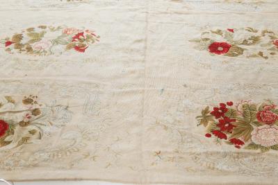 One of a kind Antique Floral Needlework Carpet