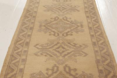 One of a kind Antique Oushak Handmade Wool Runner