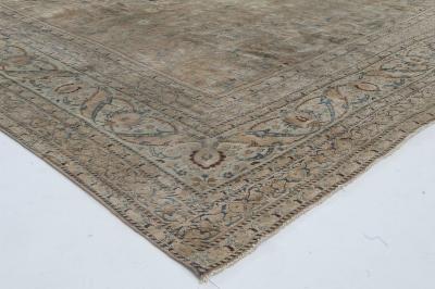 One of a kind Antique Persian Meshad Animal Botanic Carpet