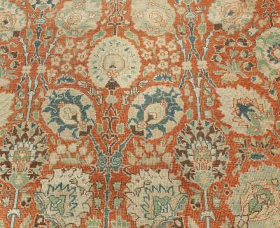 One of a kind Antique Persian Tabriz Botanic Rug