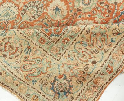 One of a kind Antique Persian Tabriz Botanic Rug