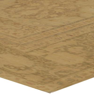 One of a kind Antique Turkish Brown Abstract Botanic Rug