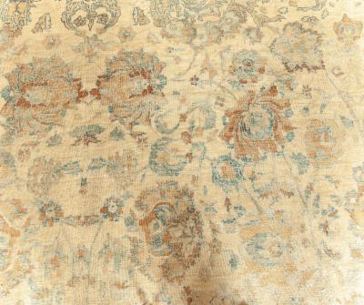 One of a kind Extra Large Antique Persian Kirman Botanic Handmade Wool Rug