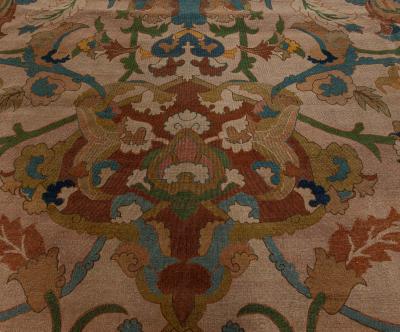 One of a kind Indian Bold Botanic Handmade Wool Rug