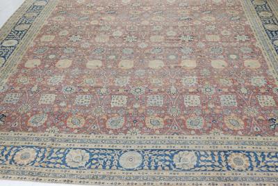 One of a kind Large Antique Persian Tabriz Handmade Wool Rug
