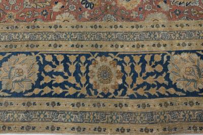 One of a kind Large Antique Persian Tabriz Handmade Wool Rug