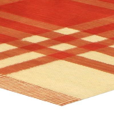 One of a kind Mid 20th century Swedish Red Handmade Wool Rug