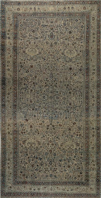 One of a kind Oversized 19th Century Persian Meshad Rug