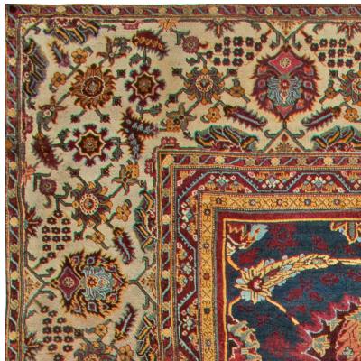 One of a kind Oversized Antique Indian Amritsar Handmade Wool Rug