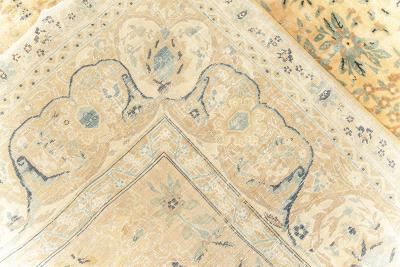 One of a kind Oversized Antique North Indian Handmade Wool Rug