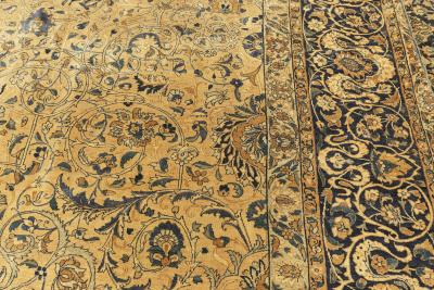 One of a kind Oversized Antique Persian Kirman Handmade Wool Carpet