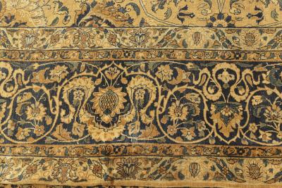 One of a kind Oversized Antique Persian Kirman Handmade Wool Carpet