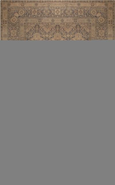 One of a kind Oversized Antique Persian Kirman Handmade Wool Rug
