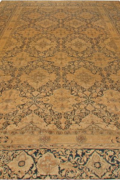One of a kind Oversized Antique Persian Kirman Handmade Wool Rug
