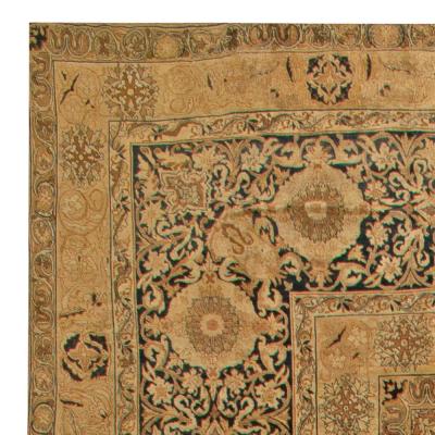 One of a kind Oversized Antique Persian Kirman Handmade Wool Rug