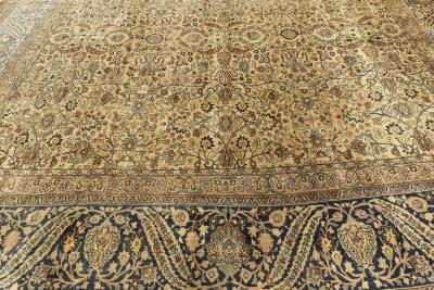 One of a kind Oversized Antique Persian Kirman Rug Size Adjusted 