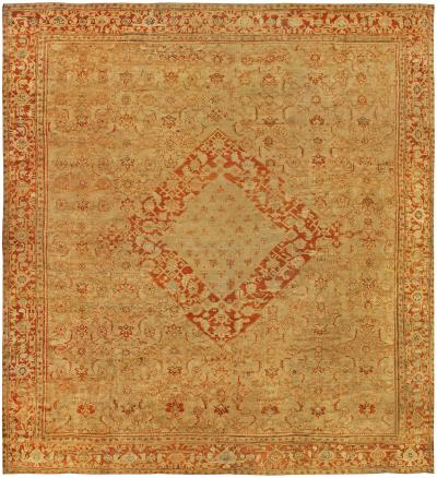One of a kind Oversized Antique Turkish Oushak Handmade Rug