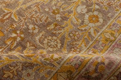 One of a kind Oversized Antique Turkish Sivas Brown Handmade Wool Rug