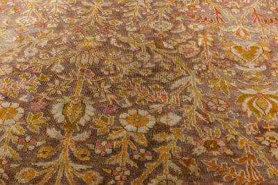 One of a kind Oversized Antique Turkish Sivas Brown Handmade Wool Rug