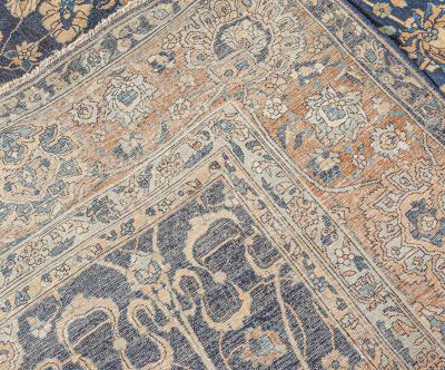 One of a kind Oversized Vintage Persian Tabriz Handmade Wool Rug