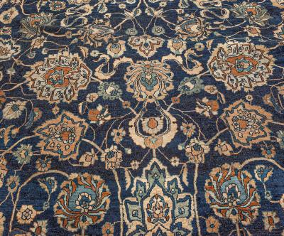 One of a kind Oversized Vintage Persian Tabriz Handmade Wool Rug