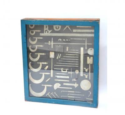 One of a kind Painted Carpenters Tool Cabinet