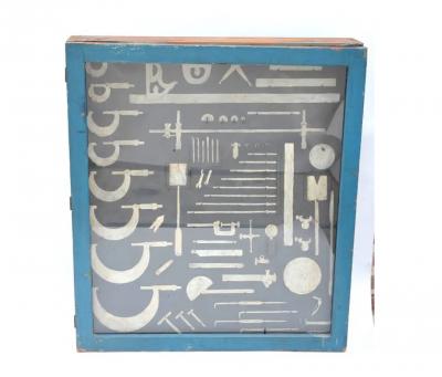 One of a kind Painted Carpenters Tool Cabinet