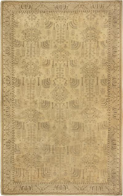 One of a kind Turkish Oushak Handmade Wool Rug
