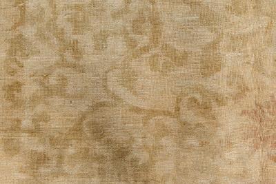 One of a kind Vintage Chinese Botanic Design Rug Size Adjusted 