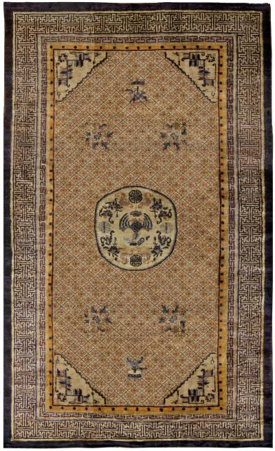 One of a kind Vintage Chinese Oriental Silk Rug