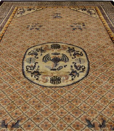 One of a kind Vintage Chinese Oriental Silk Rug
