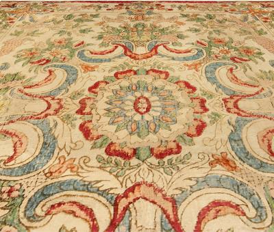 One of a kind Vintage European Silk Table Carpet