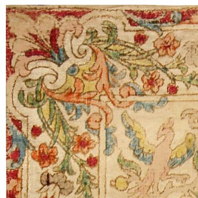 One of a kind Vintage European Silk Table Carpet