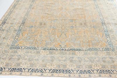 One of a kind Vintage Persian Kirman Handmade Wool Carpet