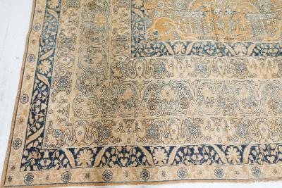 One of a kind Vintage Persian Kirman Handmade Wool Carpet