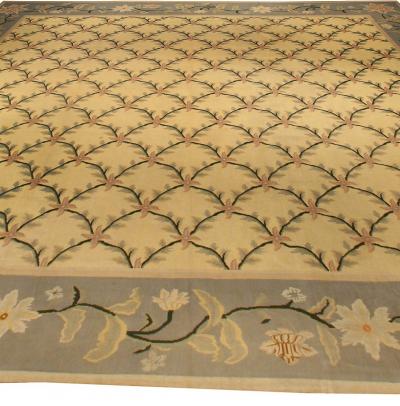 One of a kind Vintage Portuguese Needlepoint Carpet