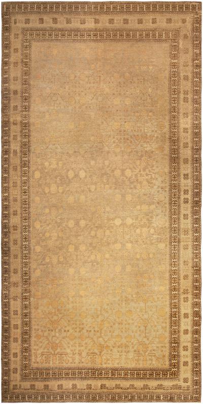 One of a kind Vintage Samarkand Handmade Wool Rug