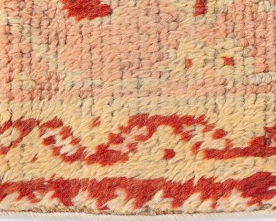One of a kind Vintage Turkish Oushak Handwoven Wool Rug