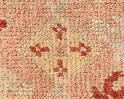 One of a kind Vintage Turkish Oushak Handwoven Wool Rug