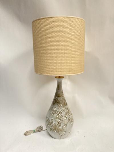 One of a kind studio pottery ceramic lamp by Vallauris