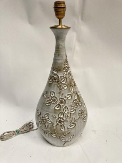 One of a kind studio pottery ceramic lamp by Vallauris