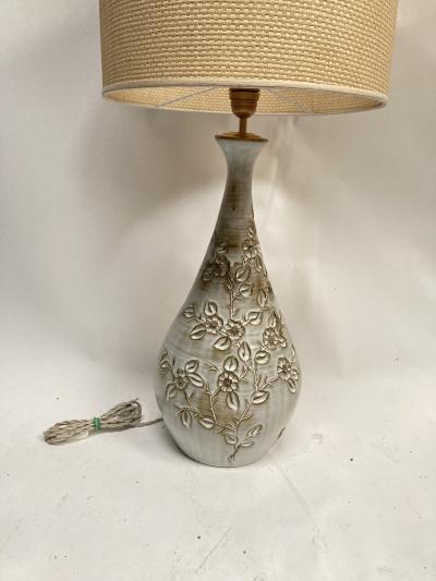 One of a kind studio pottery ceramic lamp by Vallauris