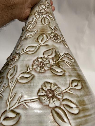 One of a kind studio pottery ceramic lamp by Vallauris