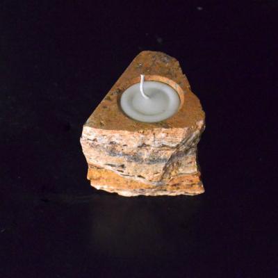 Onyx Candle Holder in Triangular Shape