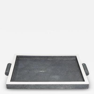 Onyx Shagreen and White Cow Bone Tray