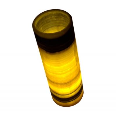 Onyx and Marble Industries 17 Cylindrical Horizontal bands Onyx Ambiant Lamp New Mexico 