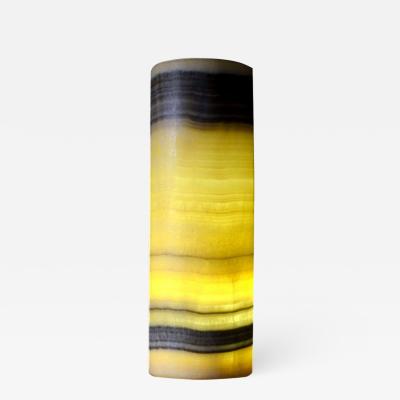 Onyx and Marble Industries 17 Cylindrical Horizontal bands Onyx Ambiant Lamp New Mexico 