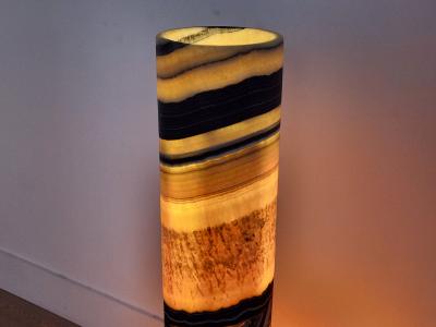 Onyx and Marble Industries Ambient Column Onyx Floor Lamp