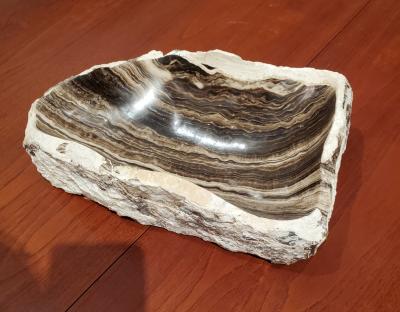 Onyx and Marble Industries Decorative Onyx Bowl or Tray