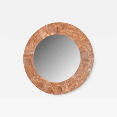 Onyx mirror with organic and converging lines brownish color tones